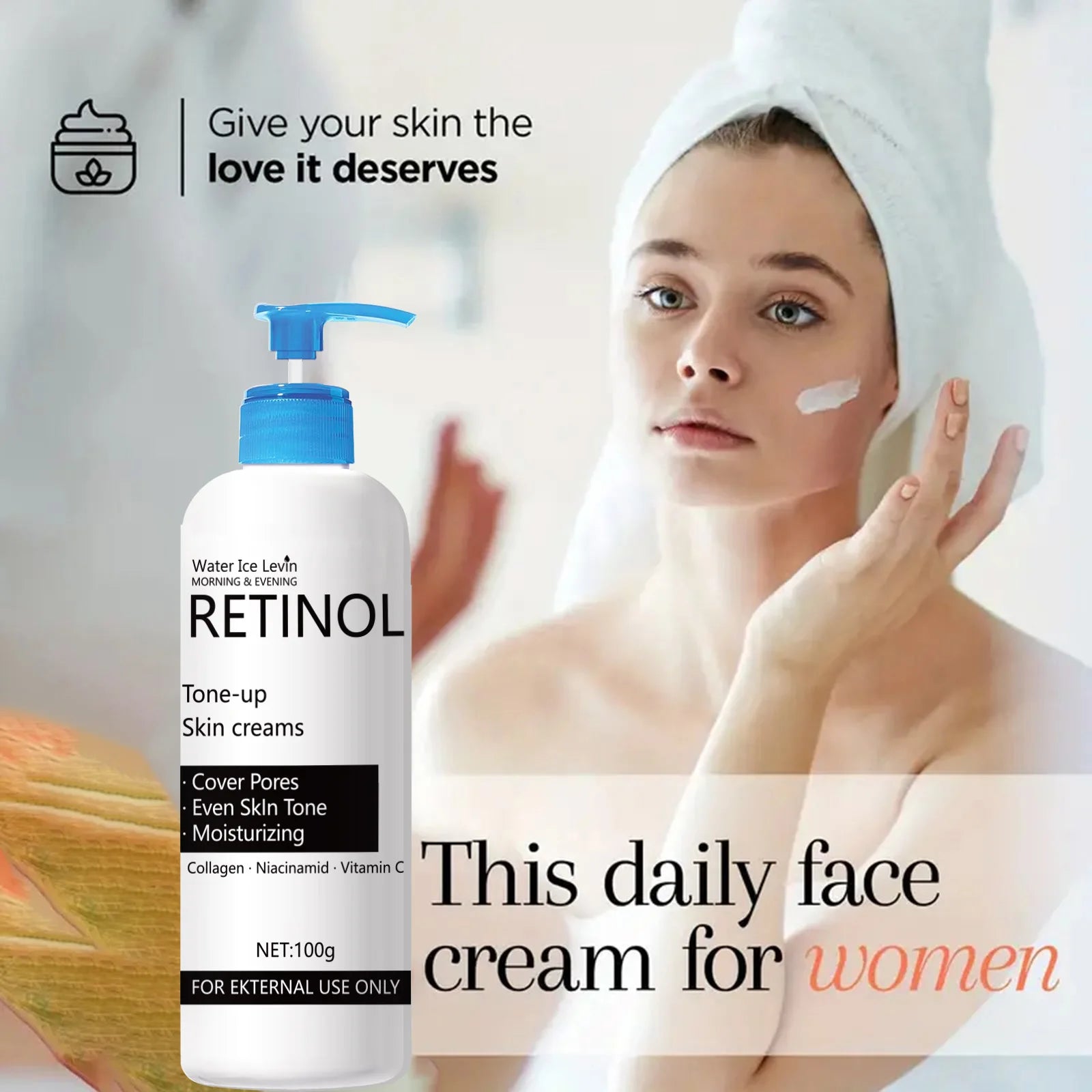 Retinol Face Cream Moisturizer with Collagen and Hyaluronic Acid - 1