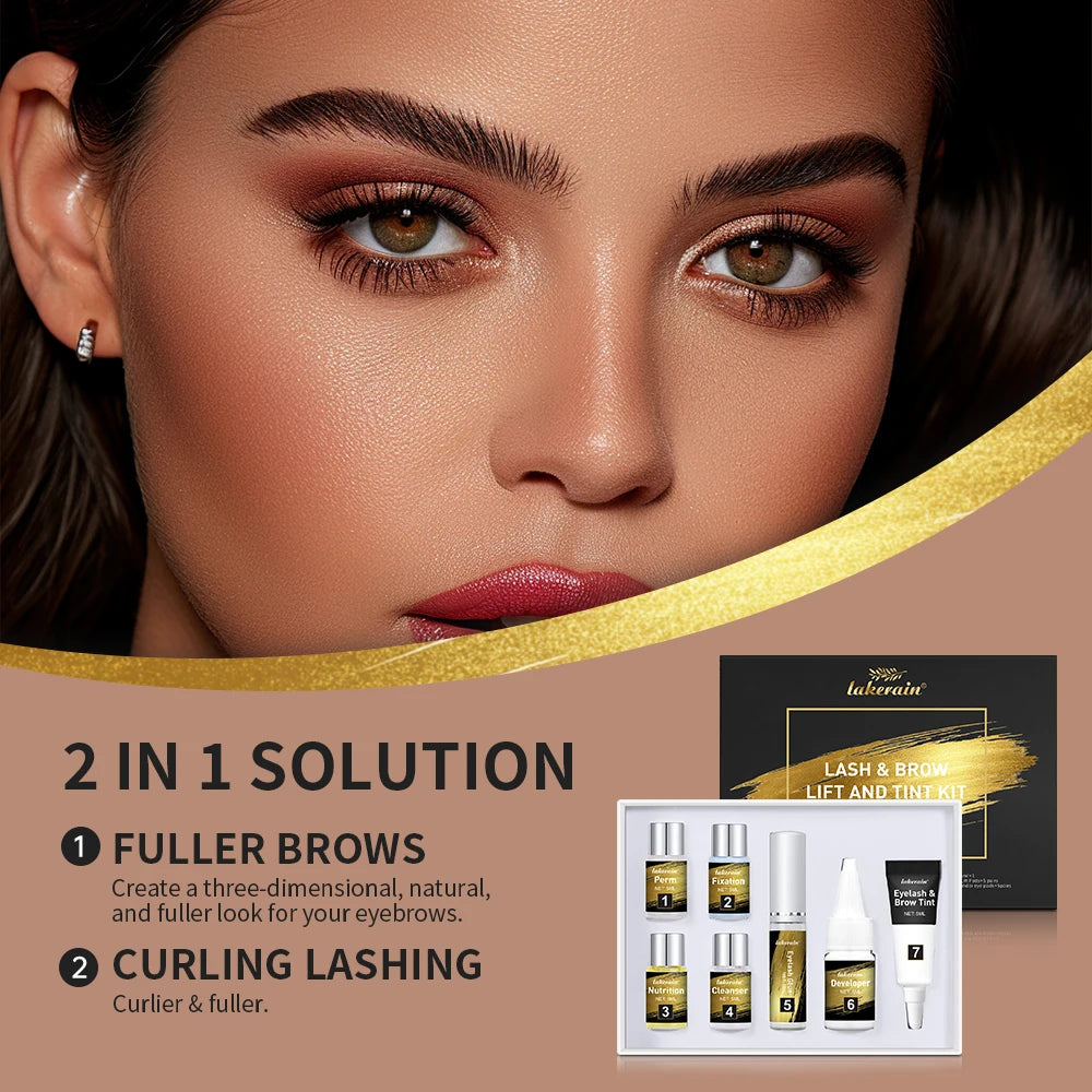 Professional Lash Lift and Brow Tinting Kit for Salon and Home Use - 2