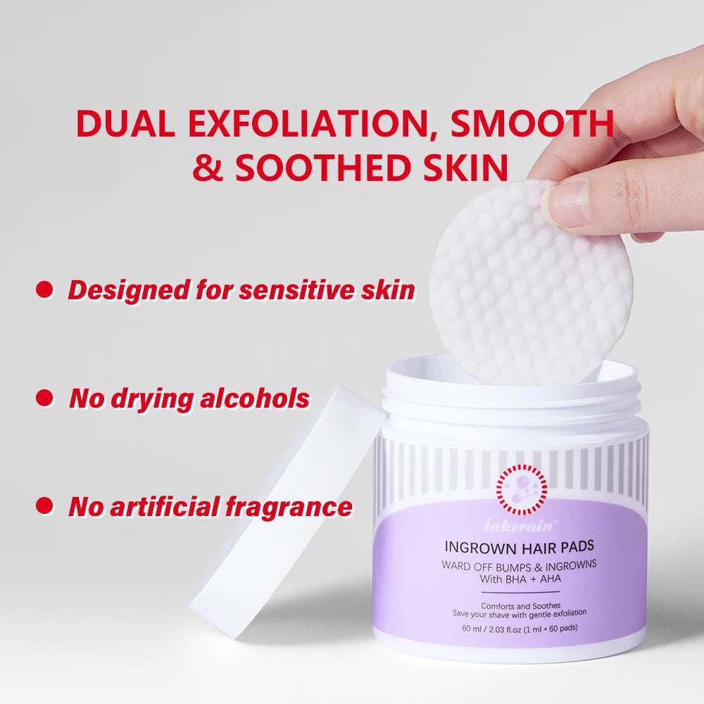 Ingrown Hair Treatment Pads for Razor Bumps and Shaving Irritation