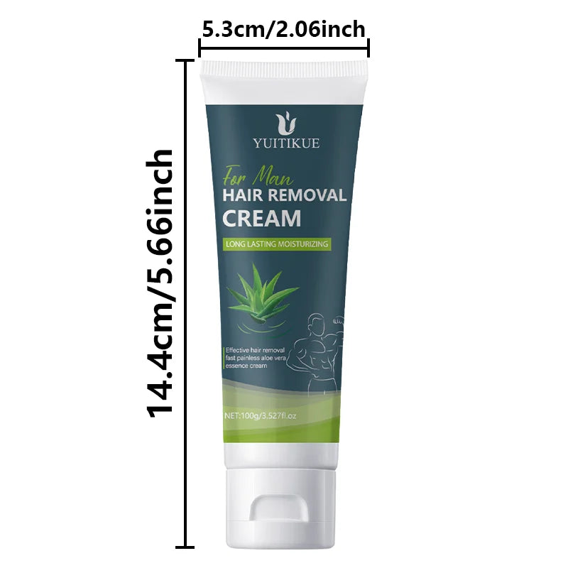 Mens Hair Removal Cream Painless Body Depilatory Cream 100g