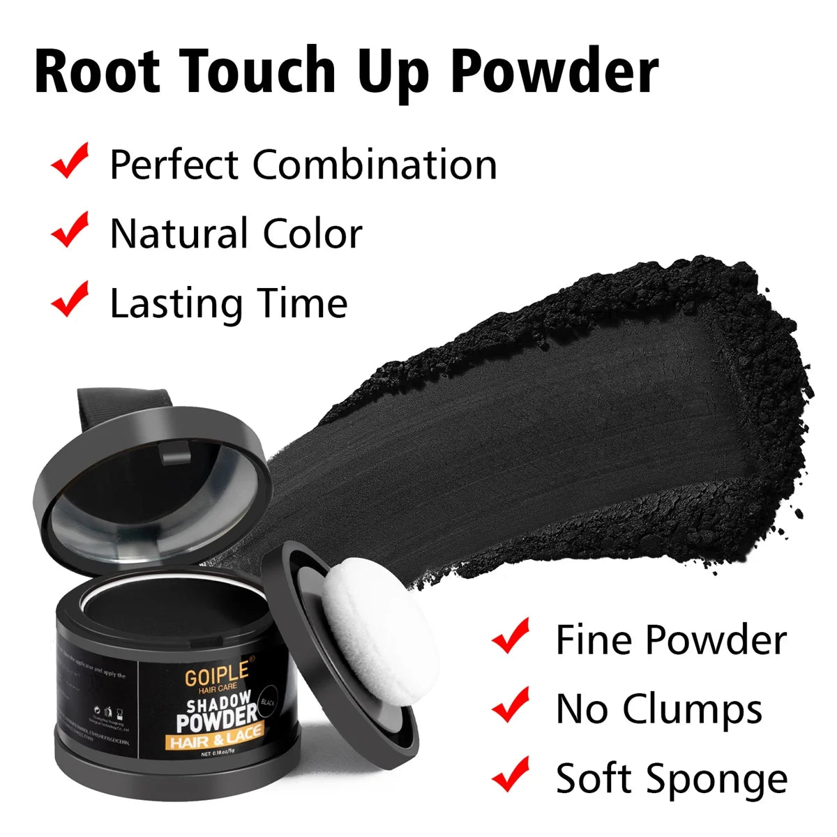 Goiple Hair Root Touch Up Set Instant Gray Coverage Shadow Powder - 3