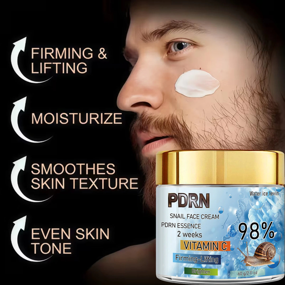 Water Ice Levin PDRN Snail Face Cream Firming Moisturizer Vitamin C