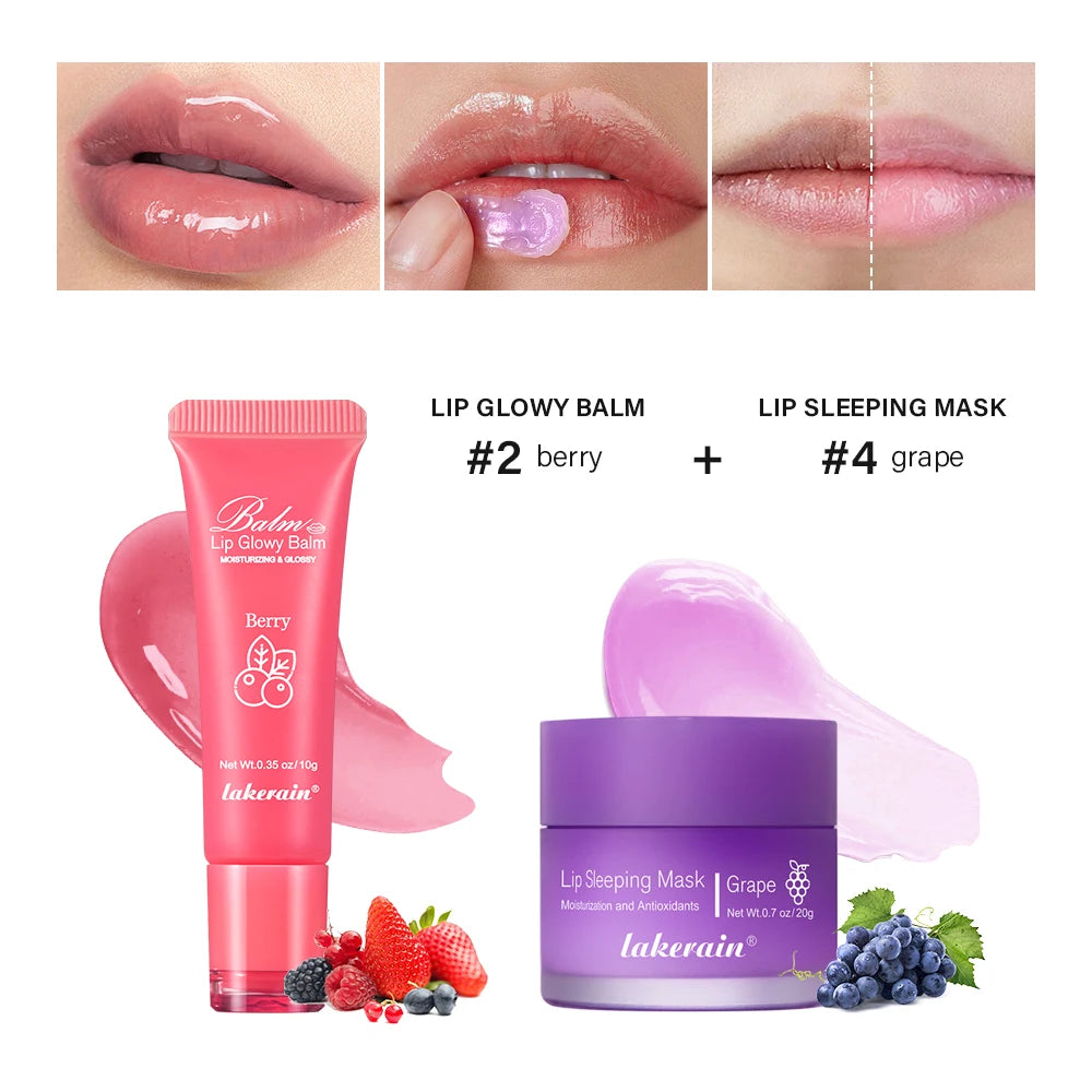 Moisturizing Lip Balm and Sleeping Mask Set