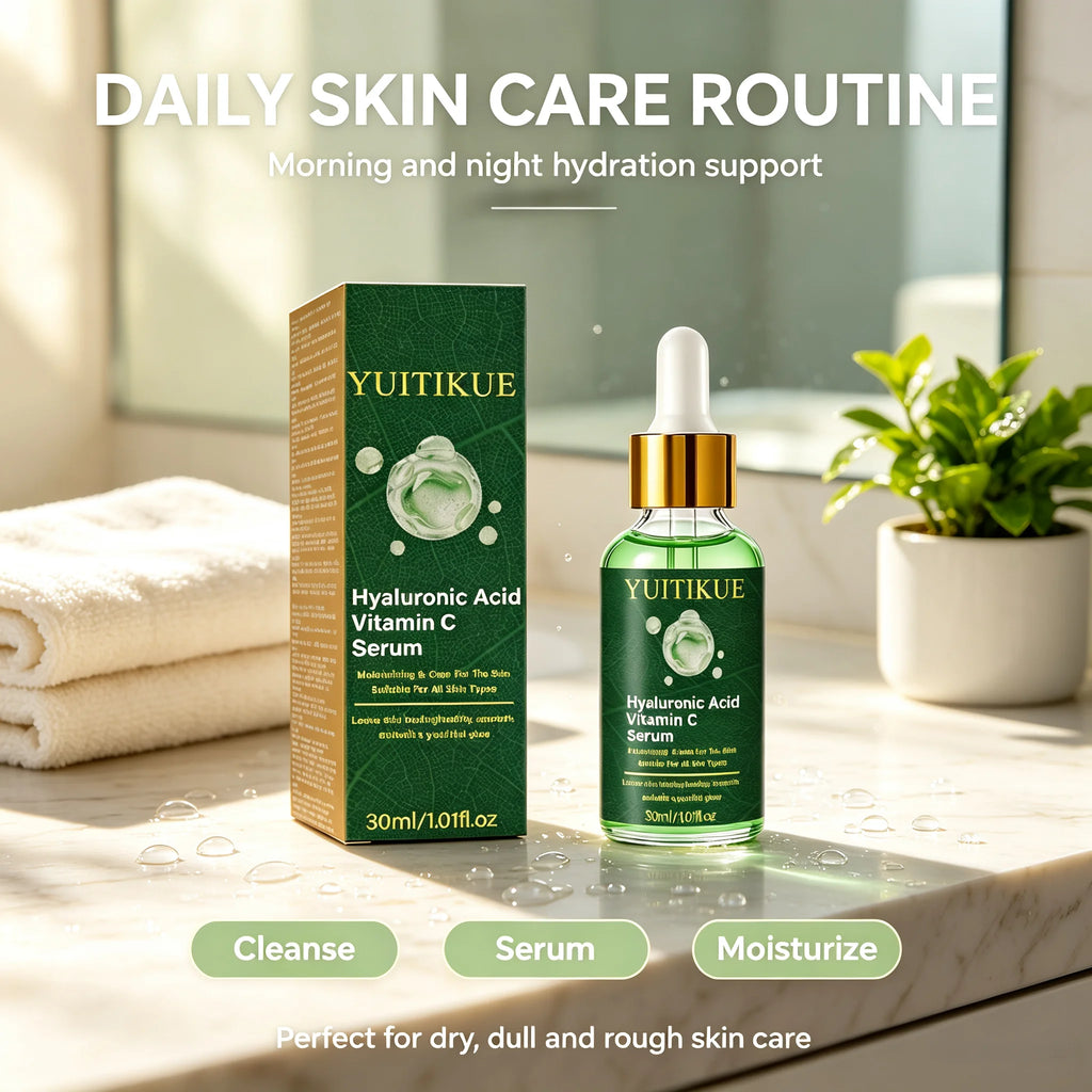 Vitamin C Hyaluronic Acid Facial Serum Brightening Moisturizing Essence
