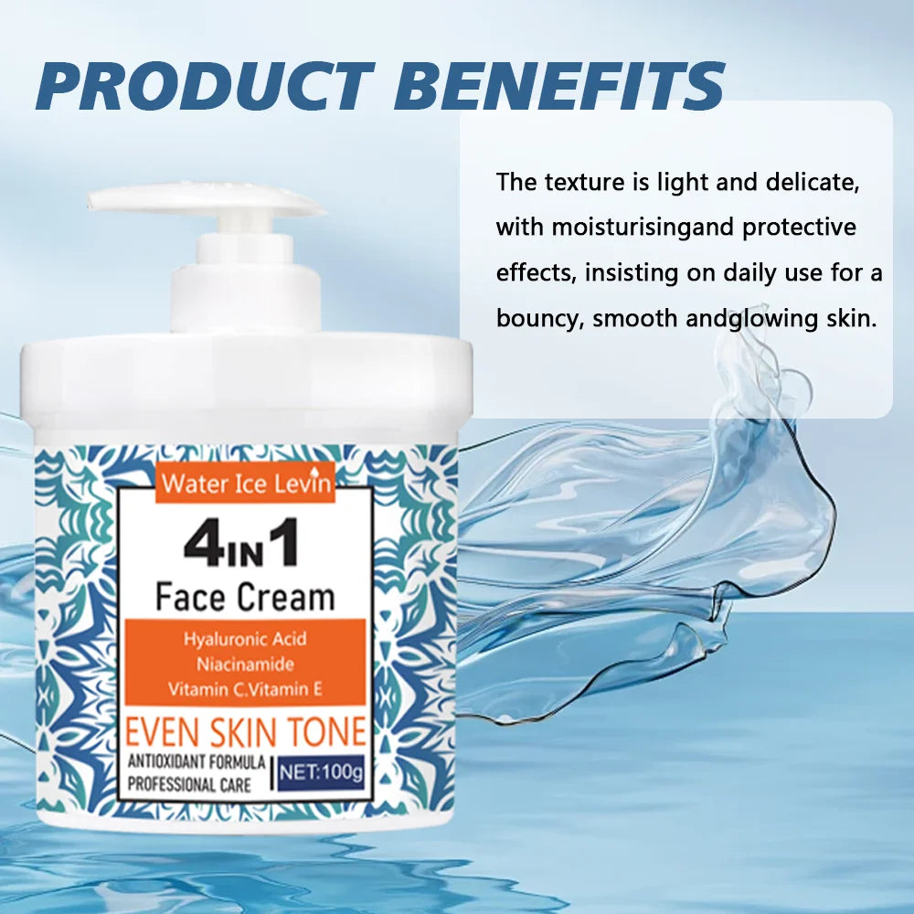 4-in-1 Facial Moisturizer Cream with Hyaluronic Acid and Niacinamide - 4