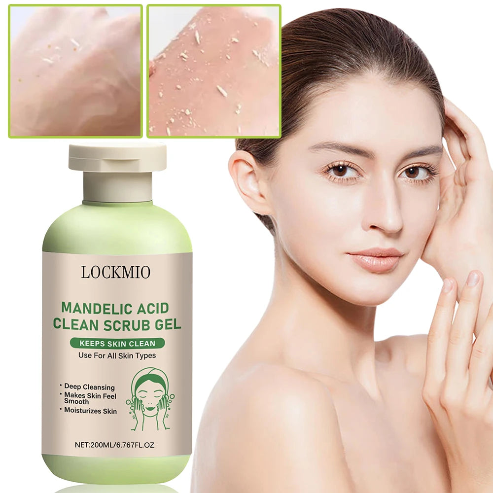 Lockmio Mandelic Acid Facial Exfoliating Scrub Gel Deep Pore Cleanser