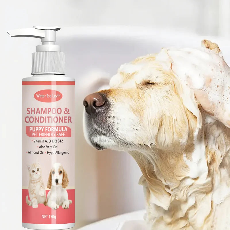 2-in-1 Puppy Shampoo and Conditioner Hypoallergenic Pet Grooming Wash