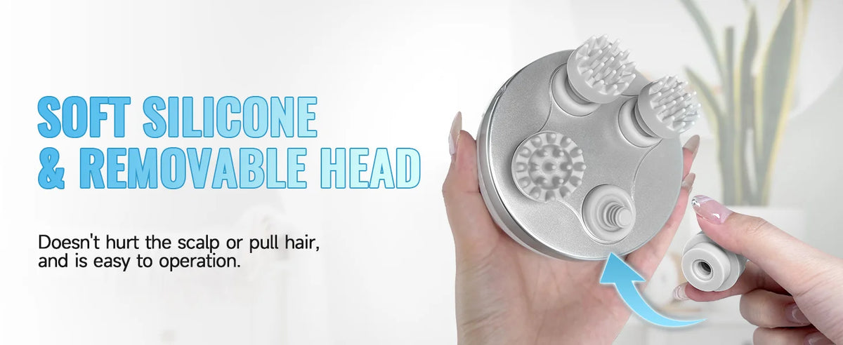 Electric Waterproof Scalp and Body Massager for Stress Relief