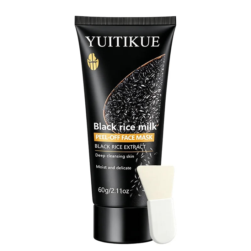 YUITIKUE Black Rice Milk Peel Off Face Mask Deep Cleansing Facial Mask - 15