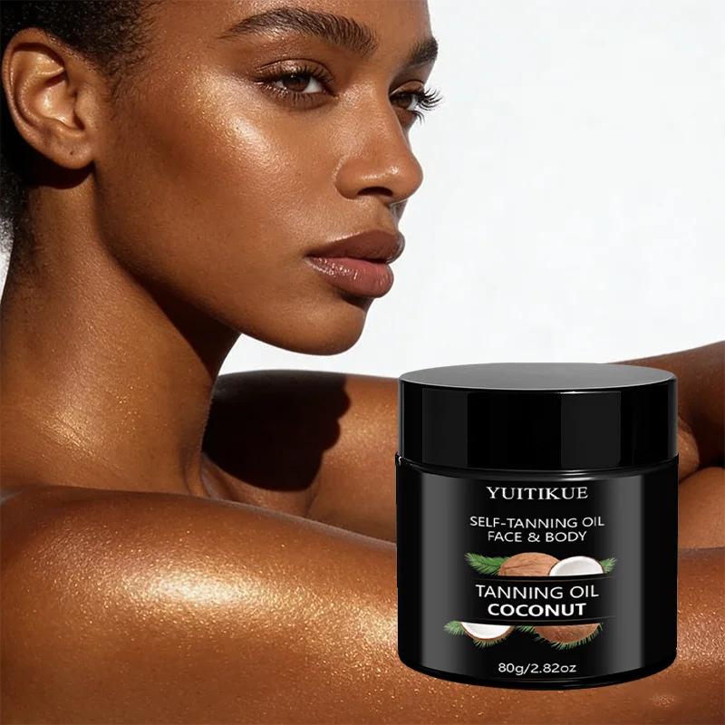 YUITIKUE Coconut Self-Tanning Oil Bronzer Face and Body Cream 80g