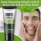 YUITIKUE Mens Facial Wash Green Tea and Salicylic Acid Cleanser 60g