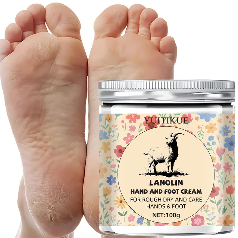 Lanolin Hand and Foot Cream Moisturizing Treatment for Dry Cracked Skin - 1