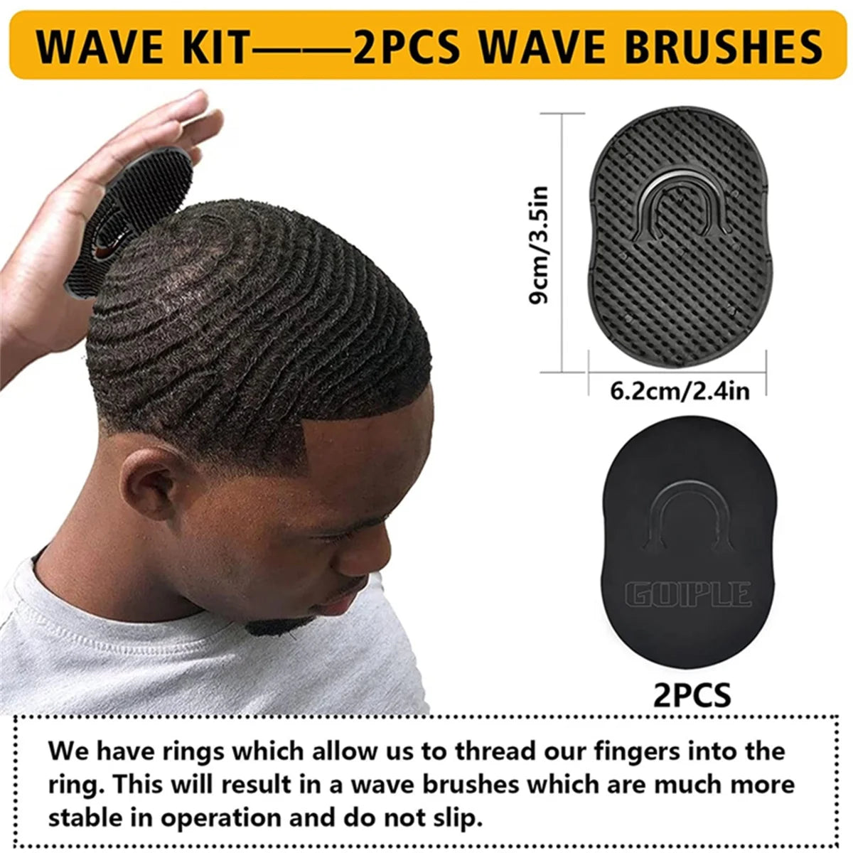 Shea Butter Hair Pomade with Wave Brush and Silk Rag Cap Set - 13