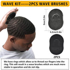 Shea Butter Hair Pomade with Wave Brush and Silk Rag Cap Set