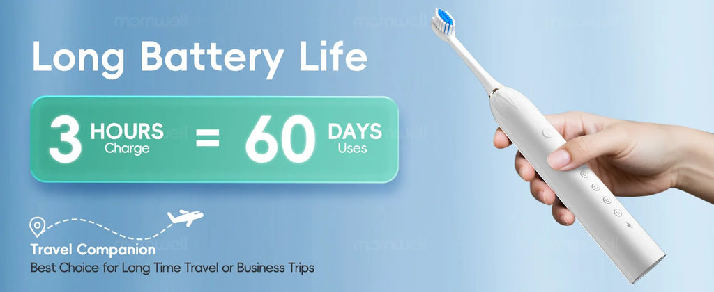 Rechargeable Sonic Electric Toothbrush with 6 Cleaning Modes