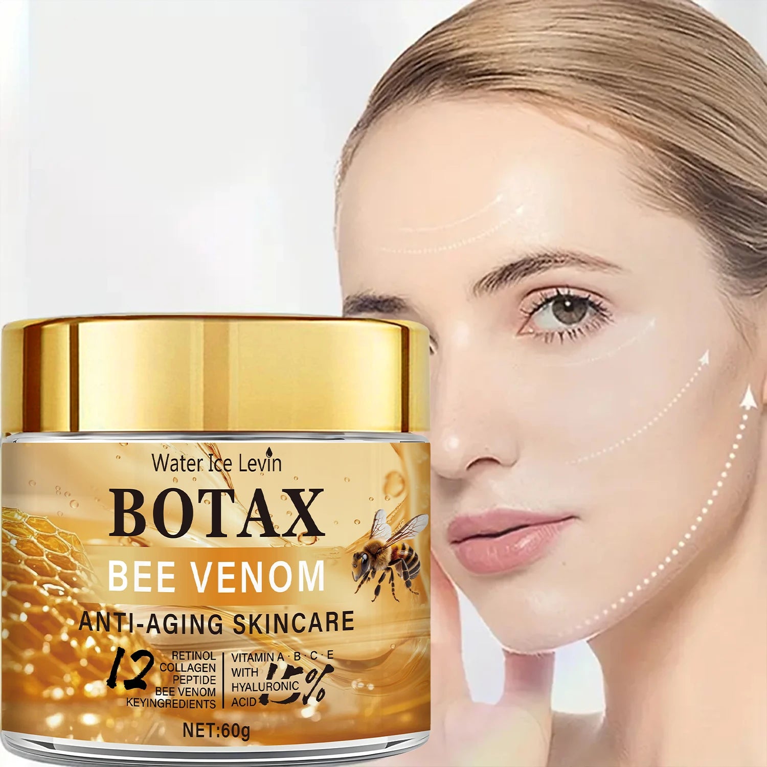 Bee Venom Retinol Cream Anti Aging Face Moisturizer Collagen Plumper - 6