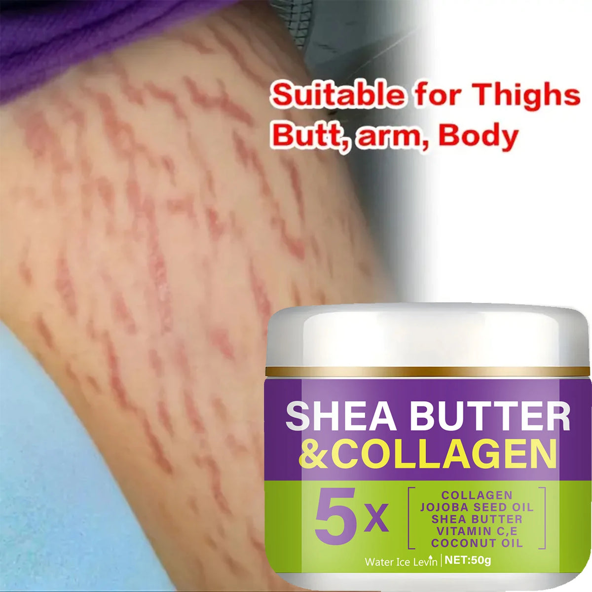 Shea Butter Collagen Stretch Mark Cream Hydrating Body Nourisher