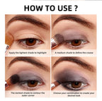 6-Color Matte Eyeshadow Palette with Brush Set