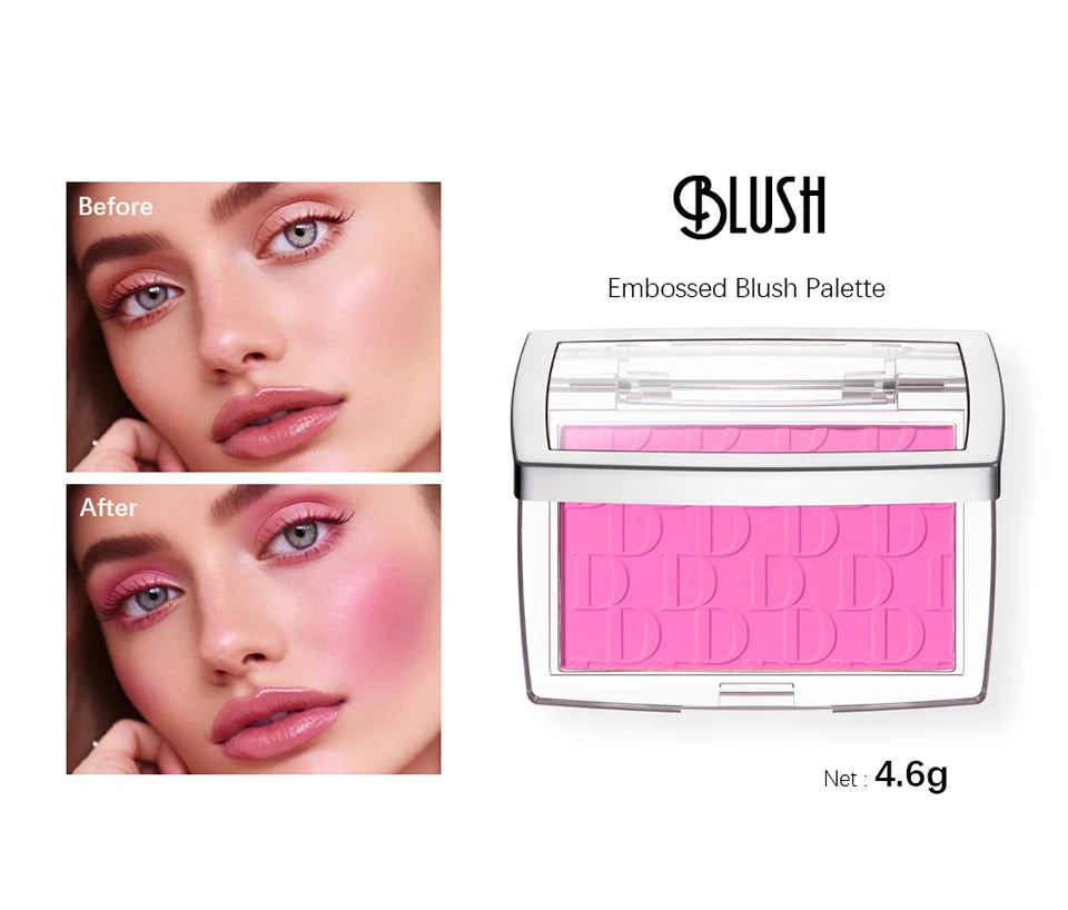 Embossed Matte Blush Palette for Natural Cheek Color - 7