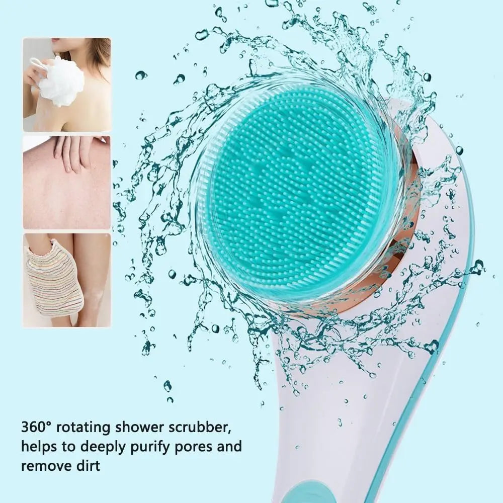 Electric Rotating Back Scrubber and Exfoliating Shower Brush