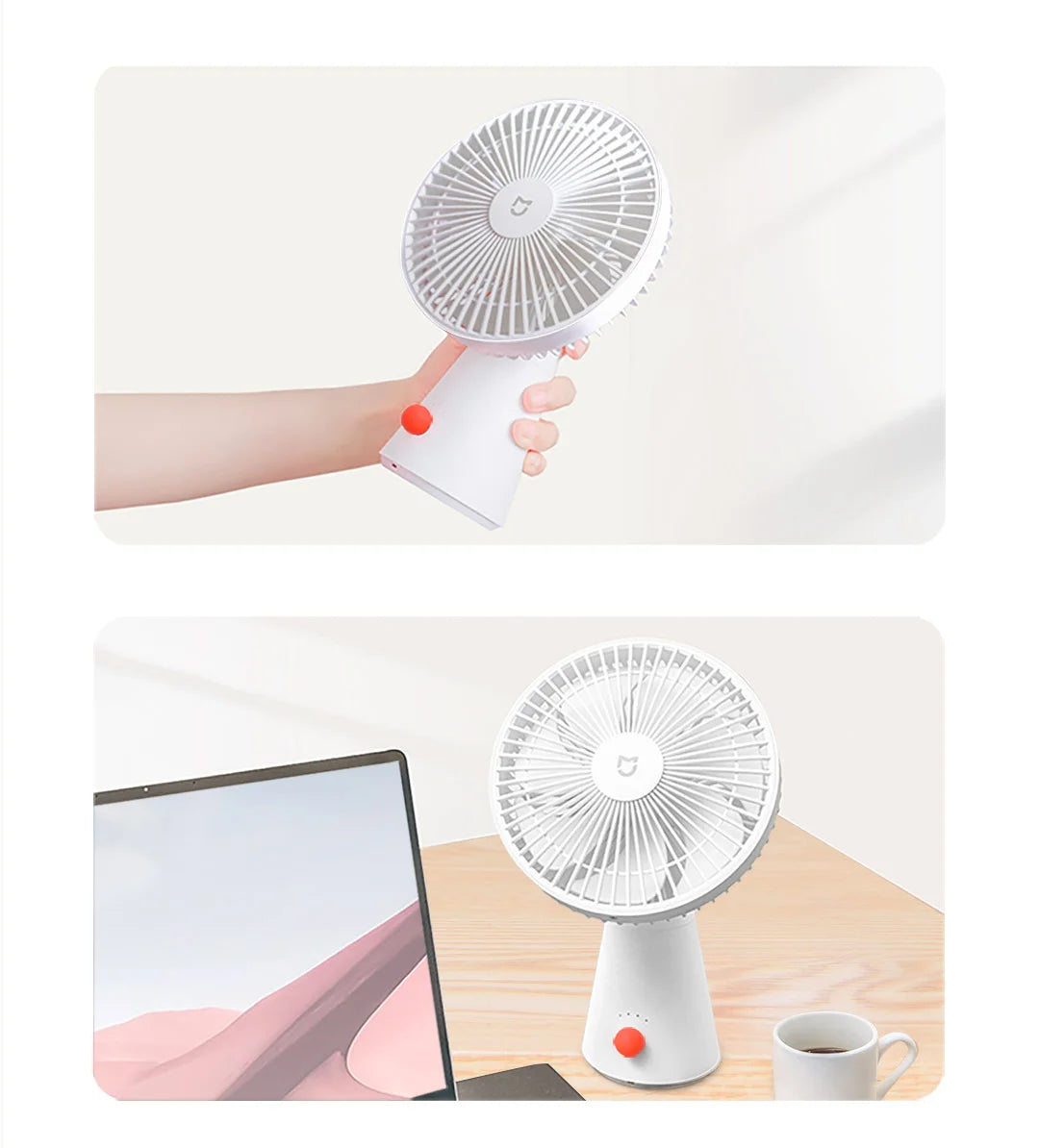 Mijia Desktop Fan Rechargeable Portable Cooling Table Fan 2 in 1 - 9