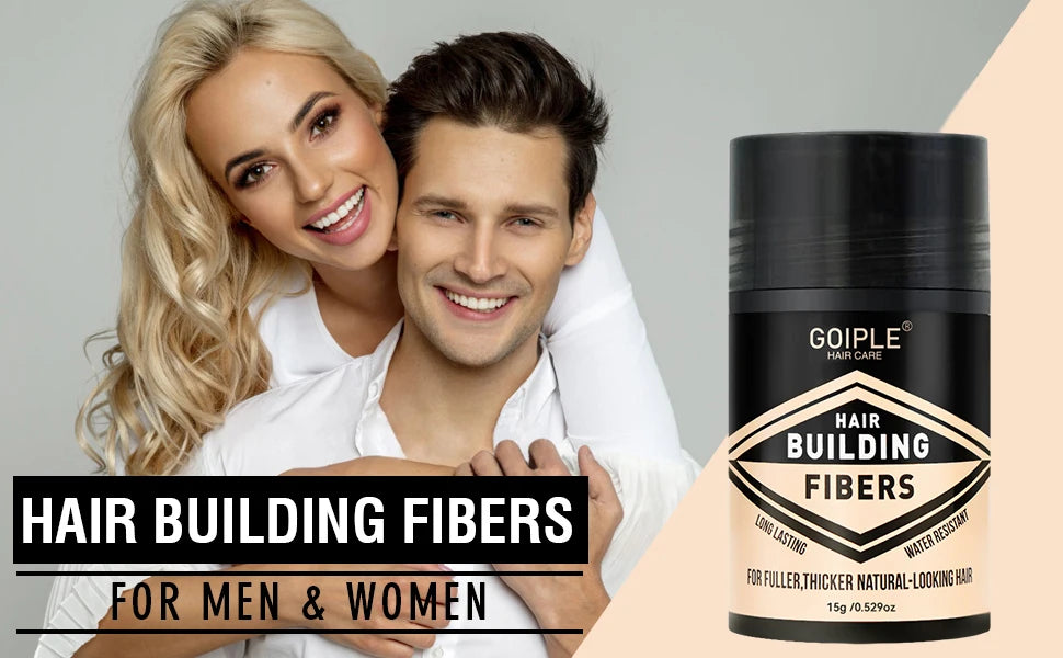 15g Hair Building Fiber Powder Set with Applicator and Hairline Tool - 7