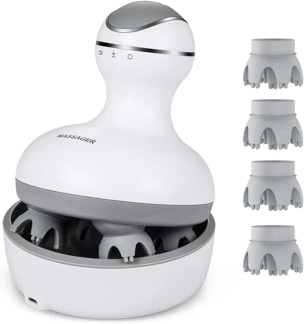 Electric Cordless Scalp Massager for Stress Relief and Hair Growth