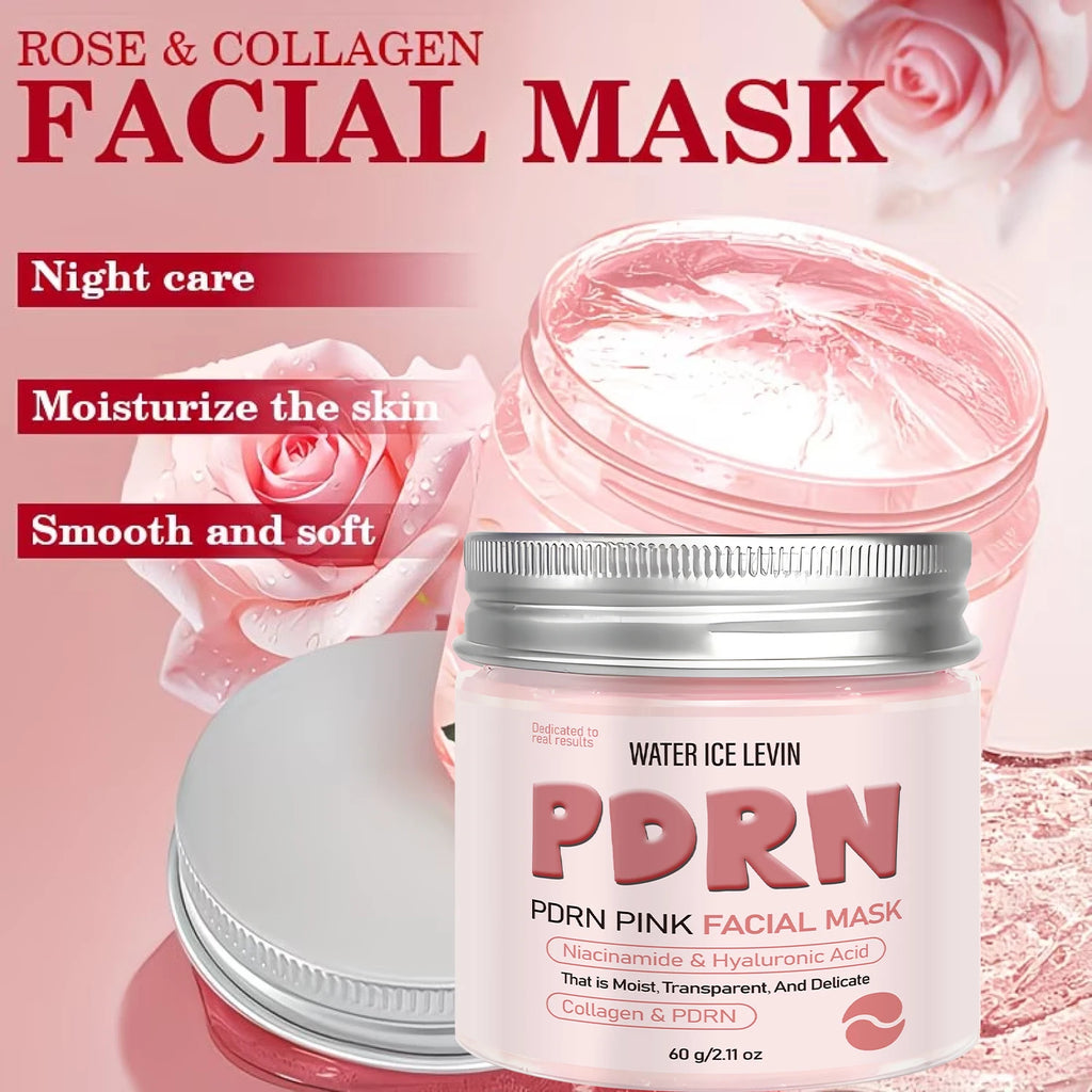 Water Ice Levin PDRN Pink Facial Mask Collagen Hyaluronic Acid Firming