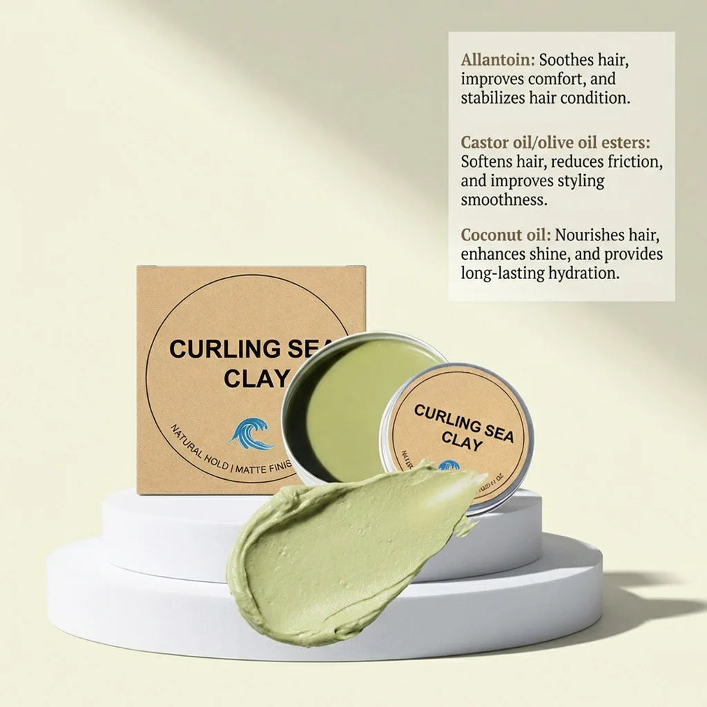 Curling Sea Clay Hair Styling Pomade 70g Matte Finish Natural Hold - 4