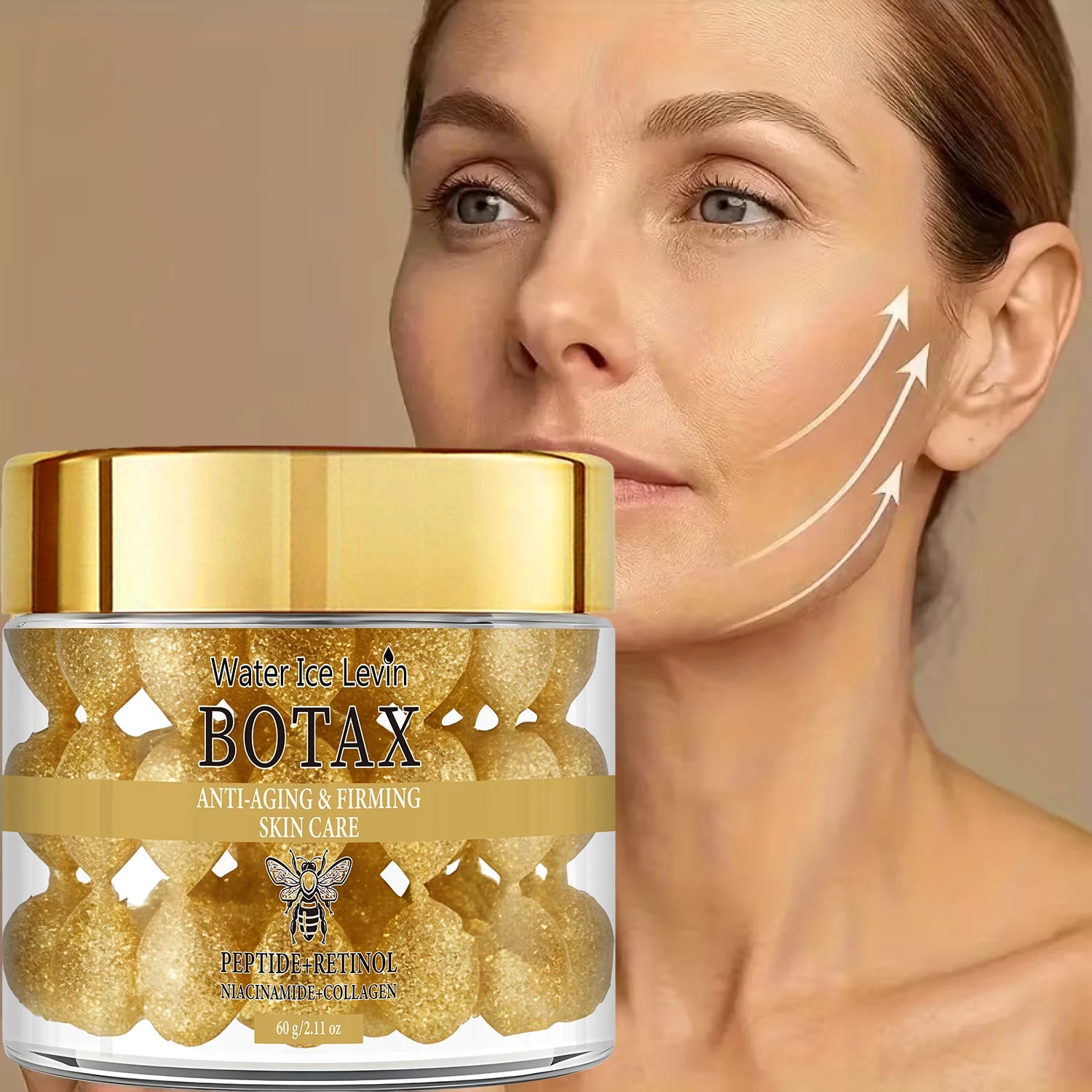 Retinol Peptide Face Cream Firming Moisturizing Anti Aging Skin Care 60g - 6