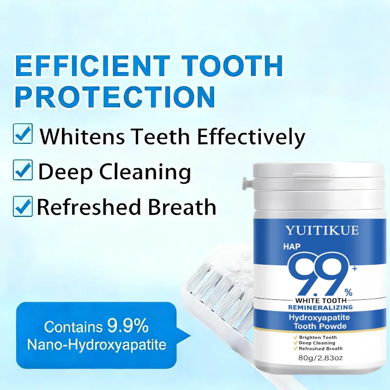 YUITIKUE Hydroxyapatite Teeth Whitening Powder Remineralizing Tooth Polish - 6