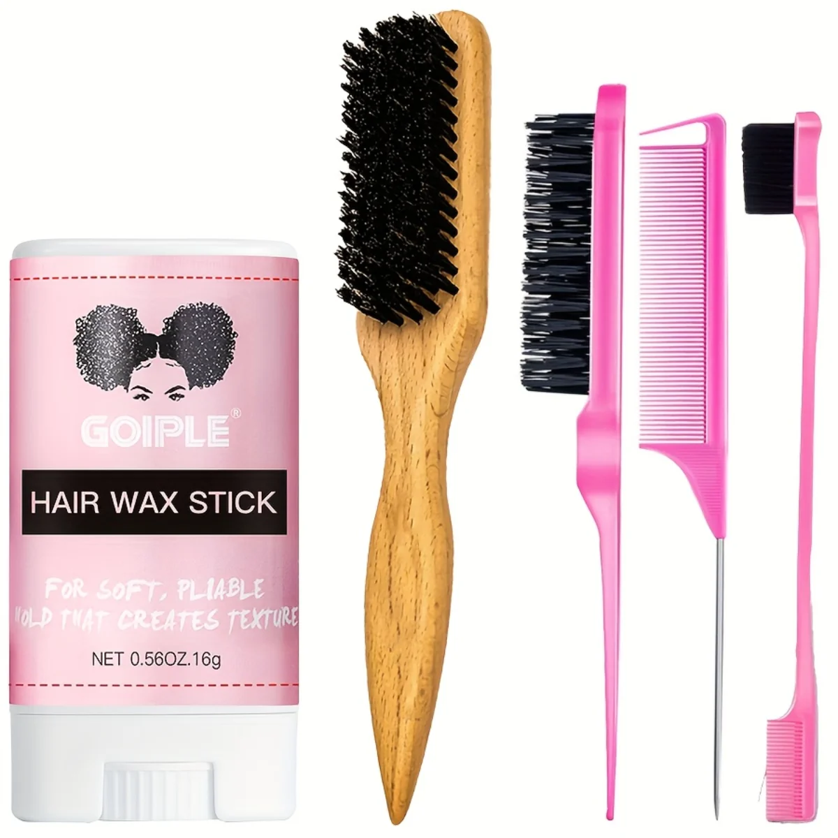 Goiple Hair Wax Stick and Styling Brush Set for Frizz and Flyaways - 27