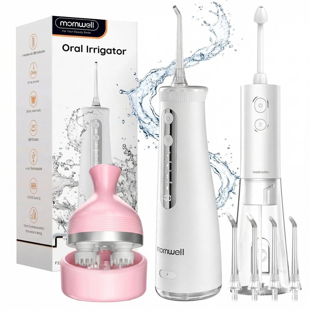 Portable Oral Irrigator and Electric Scalp Massager Set
