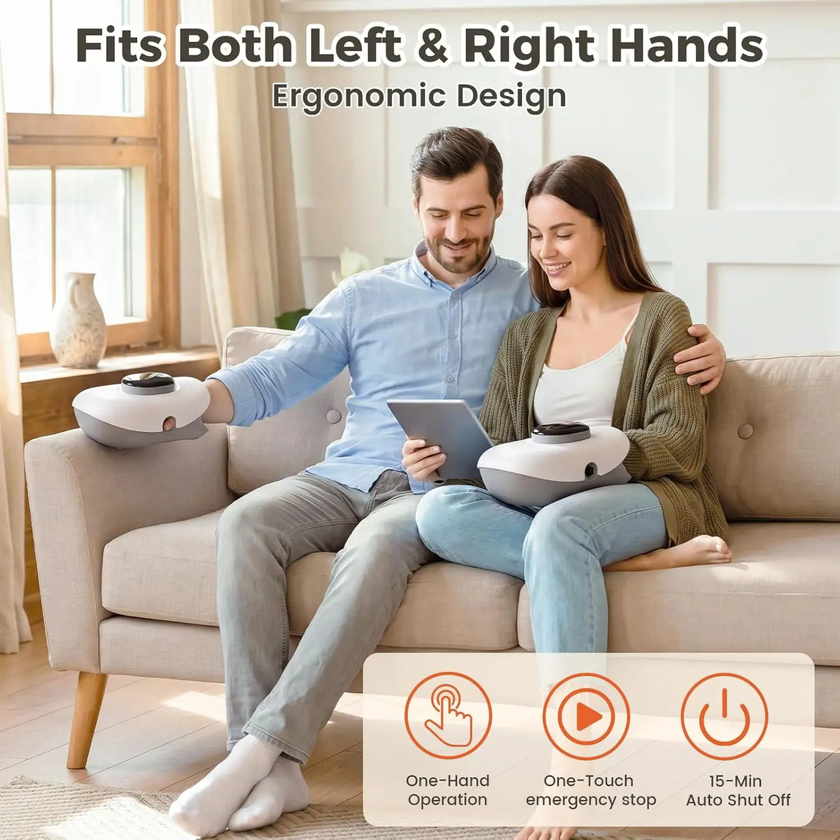 Wireless Heated Hand Massager with Air Compression
