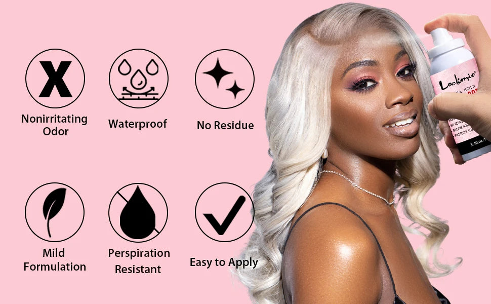 Lace Wig Adhesive Melting Spray Edge Control Wax Stick and Remover Kit