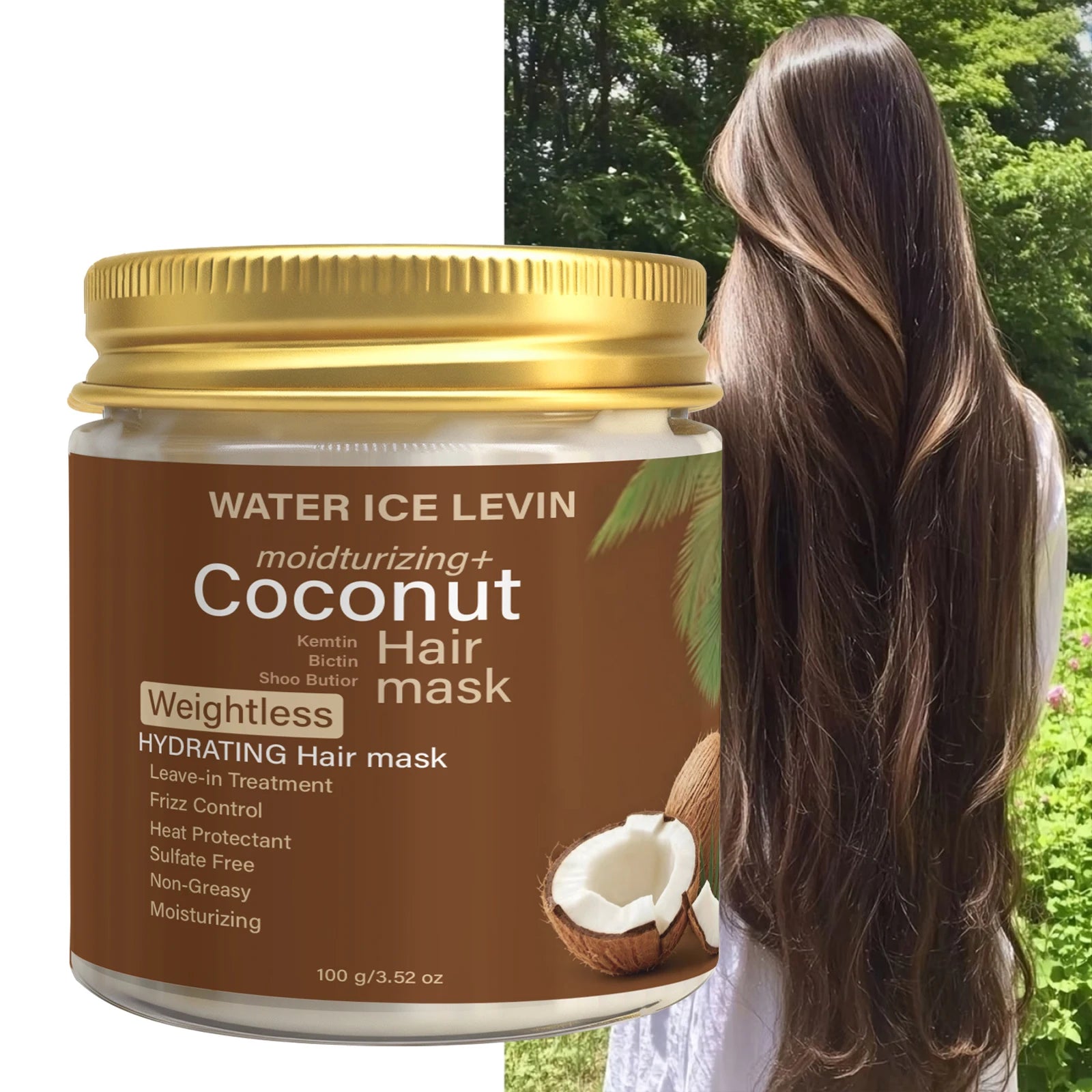 Coconut Oil Hair Mask Moisturizing Heat Protectant Treatment 100g