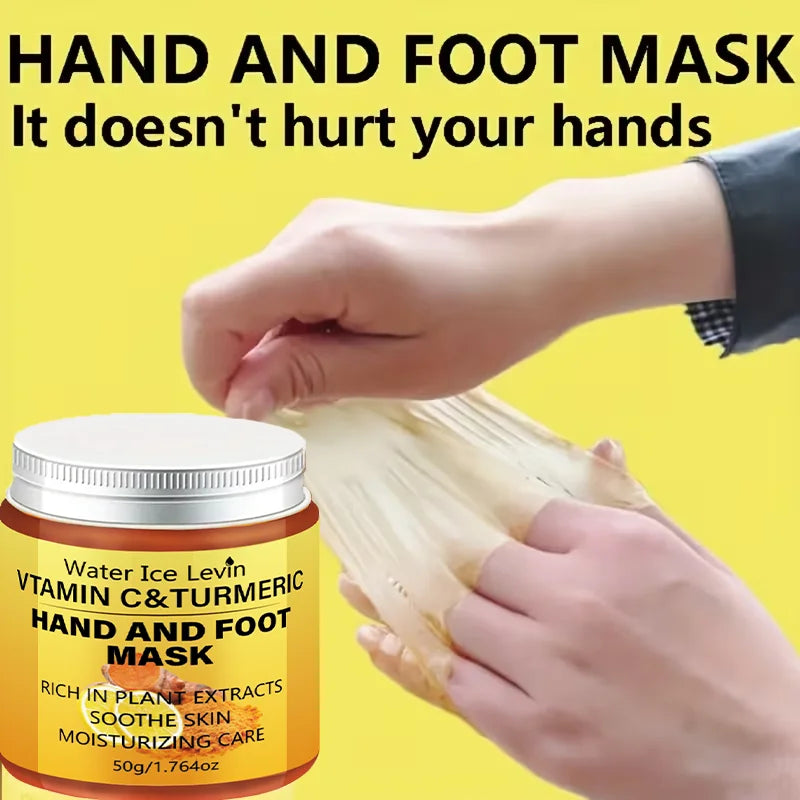 Water Ice Levin Turmeric Hand and Foot Mask Moisturizing Brightening 50g - 1