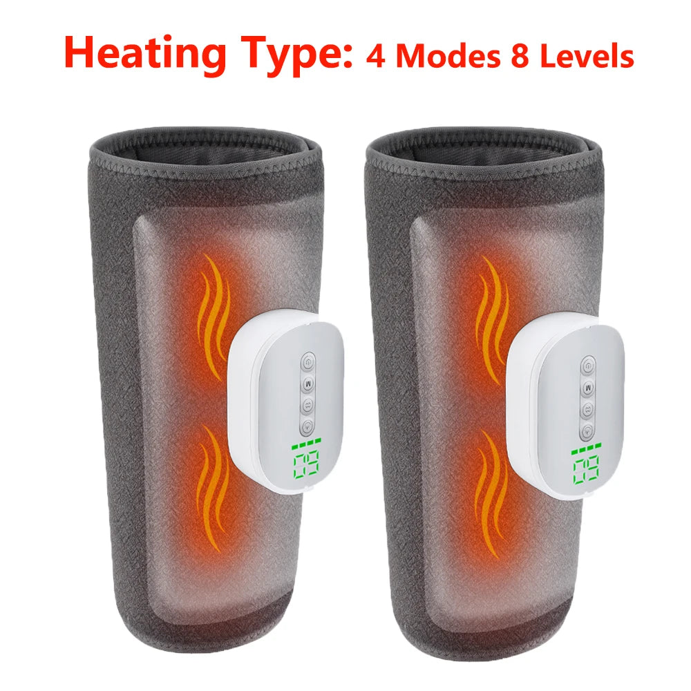 Wireless Calf Compression Massager with Heat for Muscle Recovery
