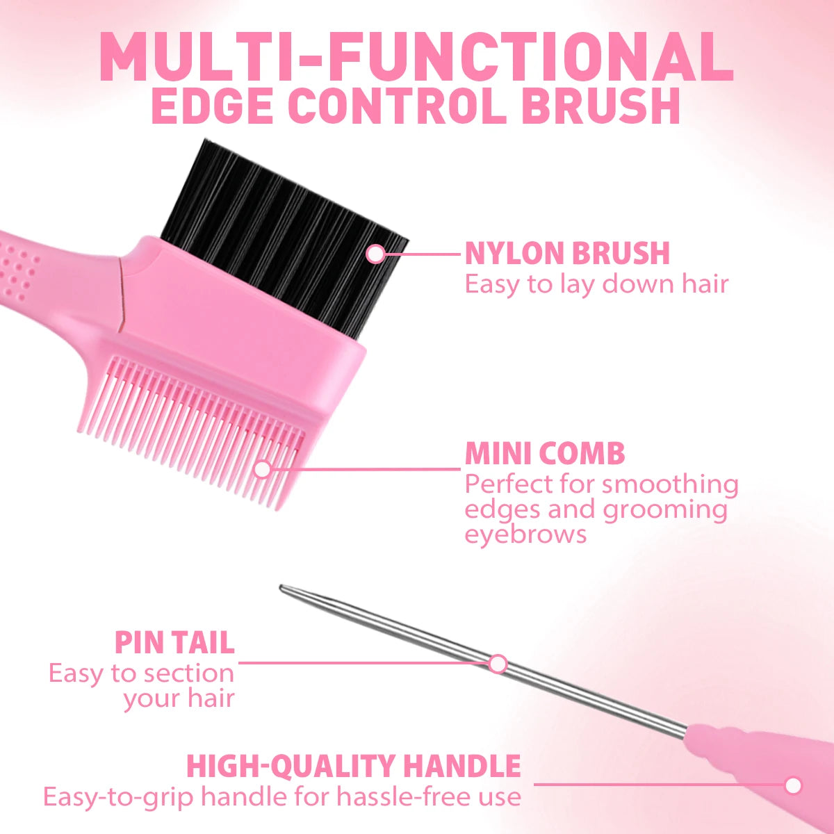 Lockmio Edge Control Hair Wax and Styling Brush Set for Flyaways