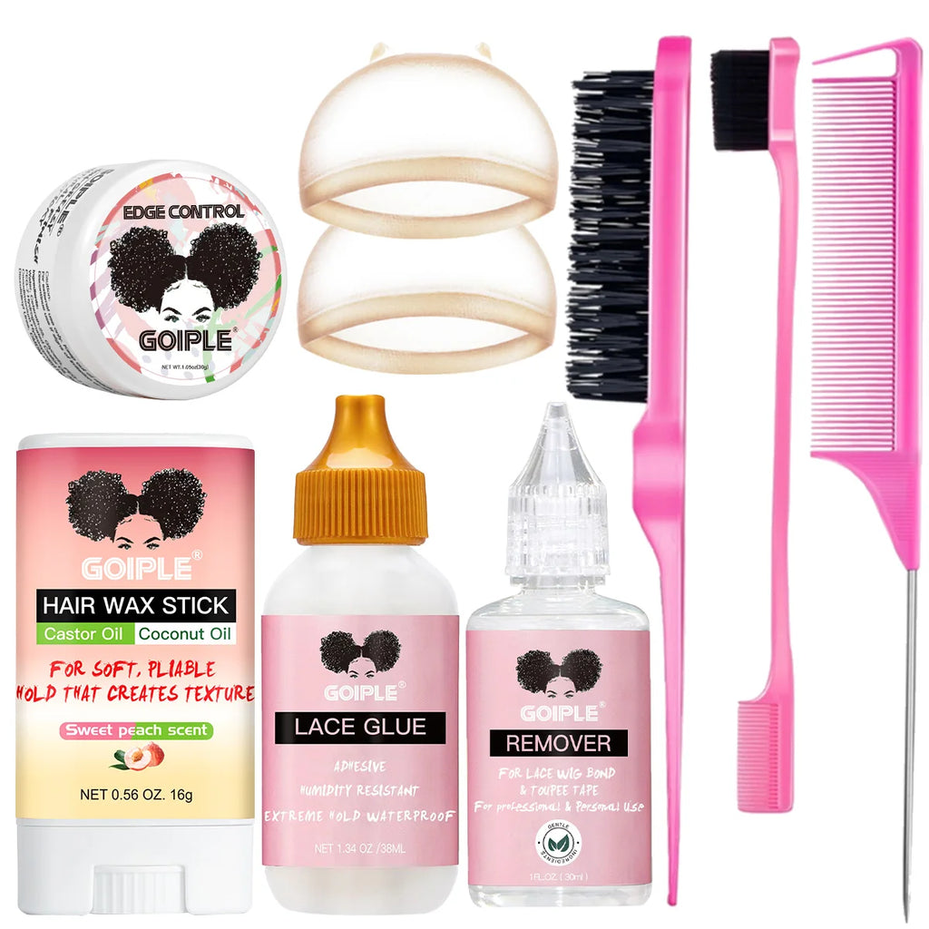 Goiple Lace Wig Styling Set Hair Wax Stick Glue and Edge Control Kit