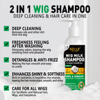 Goiple Coconut Oil Wig Milk Shampoo Hair Care and Repair Cleanser