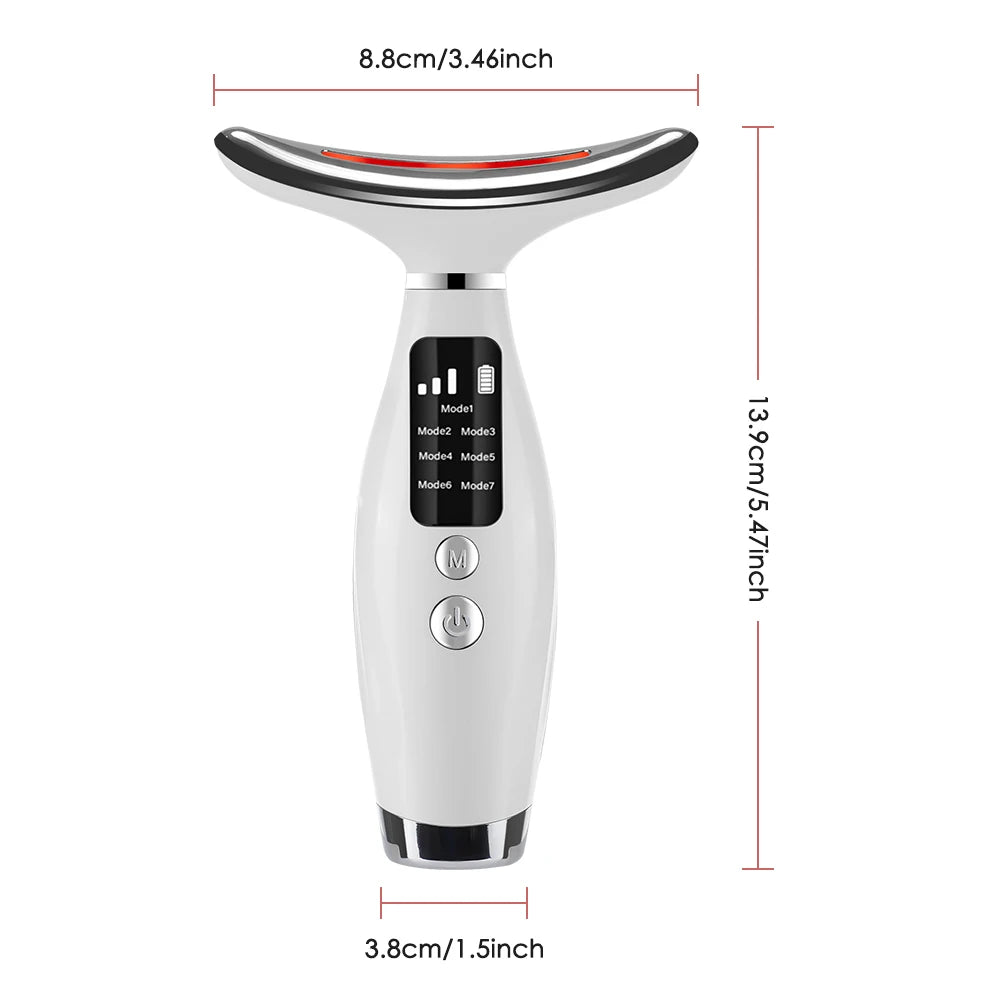 LED Facial and Neck Skin Tightening Massage Device
