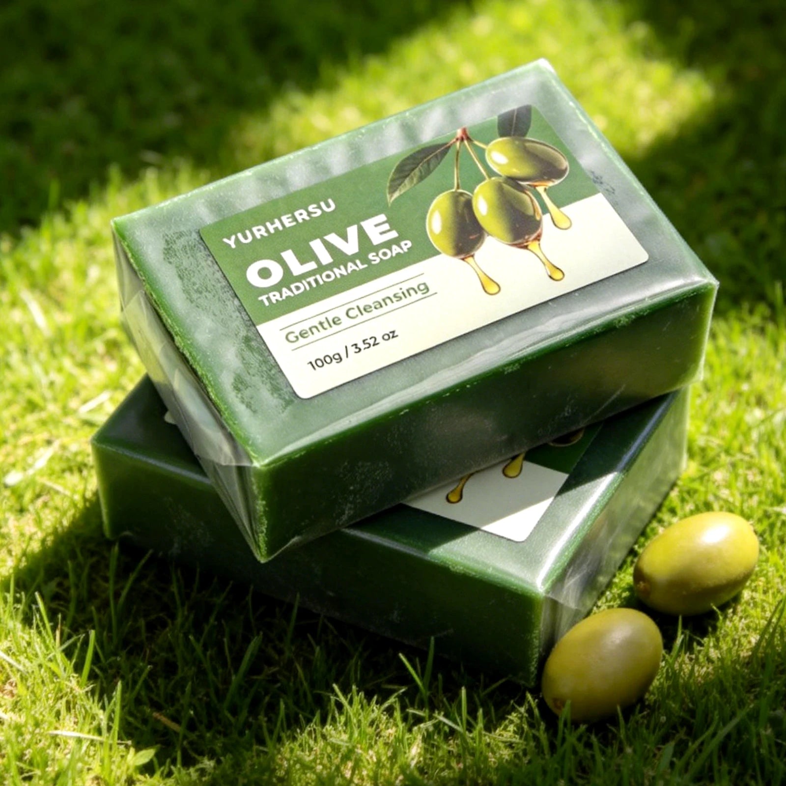 Handmade Olive Oil Soap Moisturizing Bar for Face Body and Hair - 4
