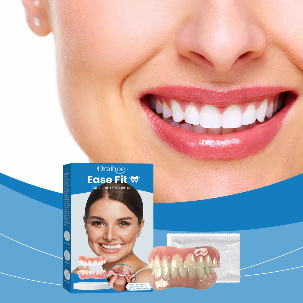 Comfortable Silicone Denture Set for Natural Smile
