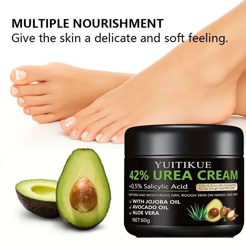YUITIKUE 42% Urea Foot Cream for Cracked Heels and Dry Skin Repair