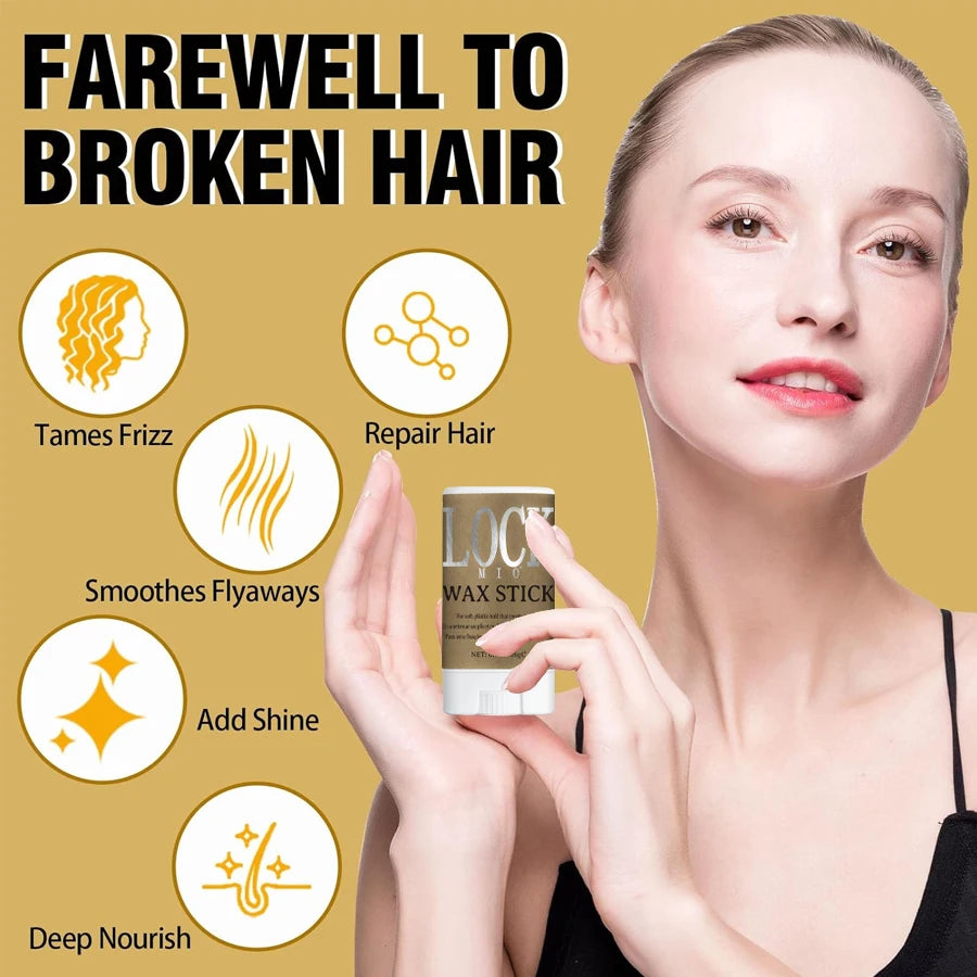 Portable Hair Wax Stick for Frizz Control and Edge Styling - 2