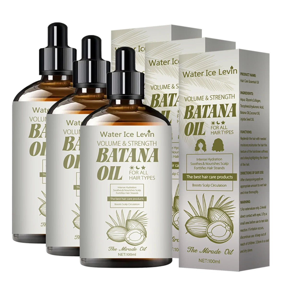 Batana Oil Hair Treatment with Coconut and Jojoba Oils for Hair Care