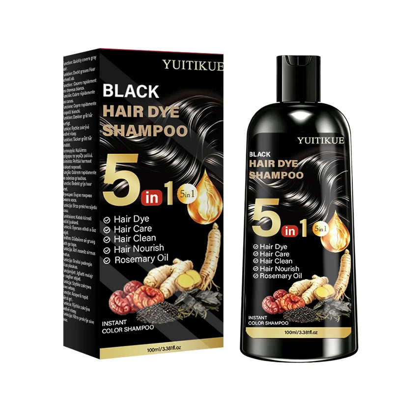 5-in-1 Plant Based Hair Coloring Shampoo Gray Hair Coverage 100ml - 15