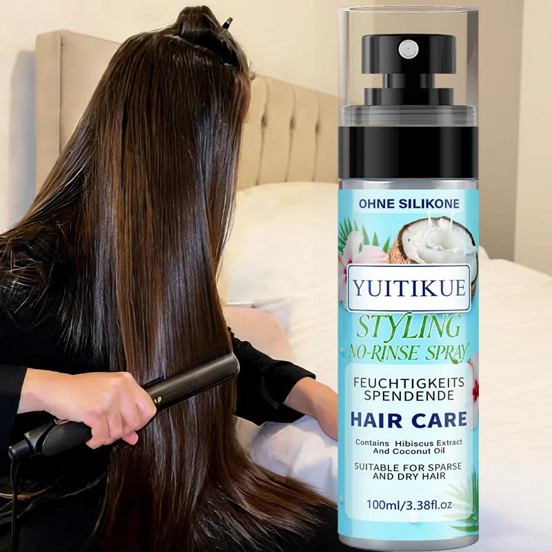 No-Rinse Hair Styling Spray with Coconut Oil and Hibiscus Extract 100ml - 3