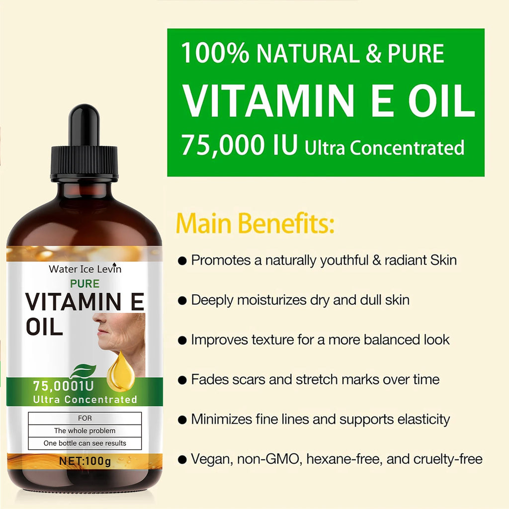 Natural Vitamin E Oil Moisturizing Skin Care Serum for Face and Body